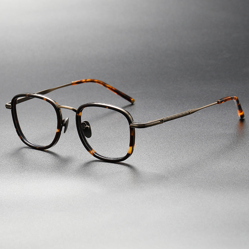 TXOME Page Titanium Vintage  Square Glasses
