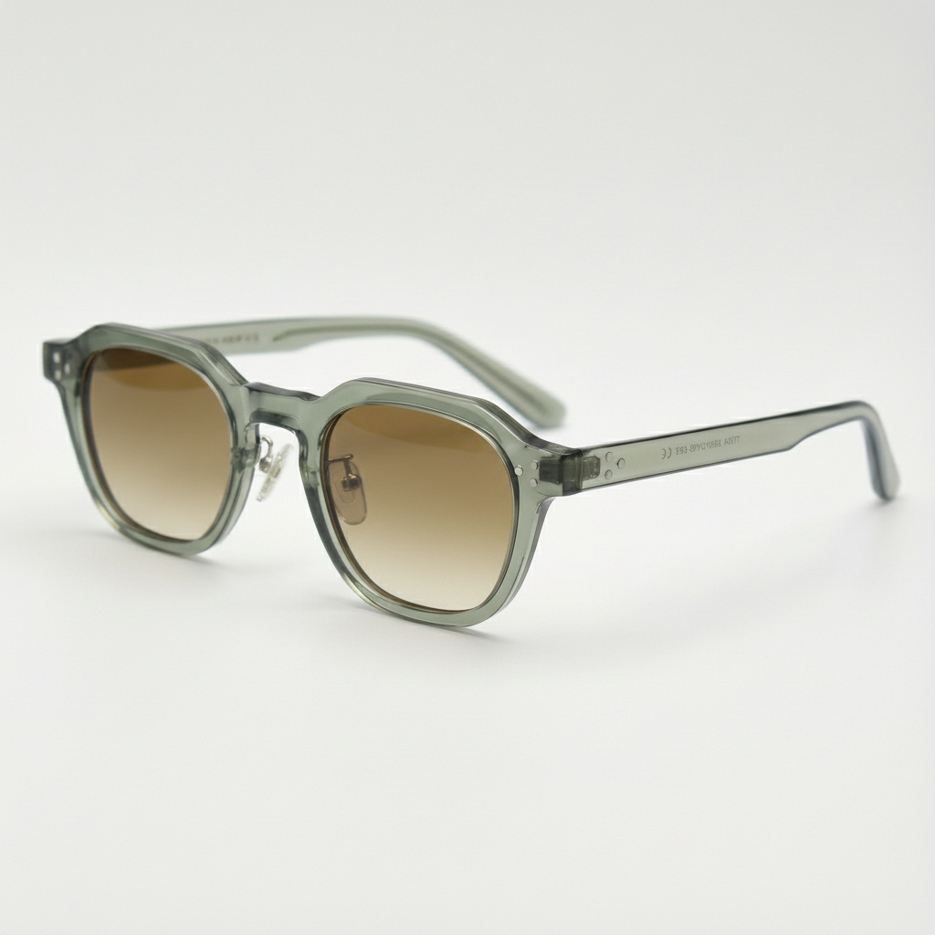 April Brown Gradient Sunglasses - Transparent green | TXOME