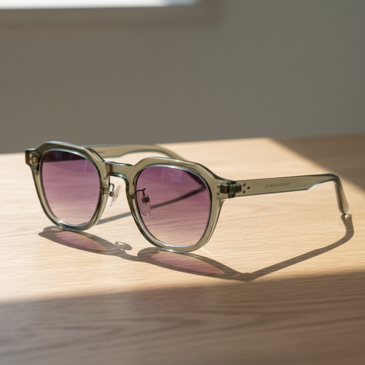 April Purple Gradient Lens Sunglasses Lifestyle Shot