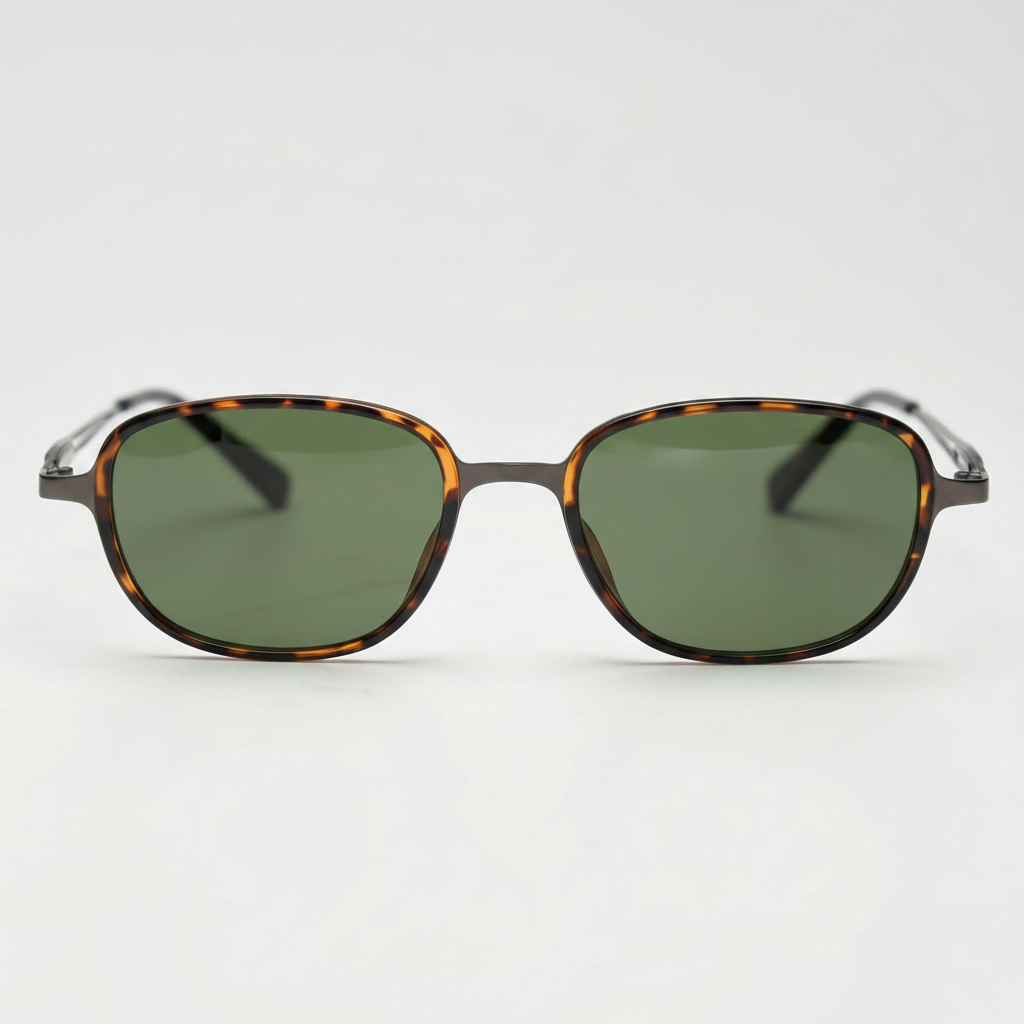 Dale Green Tinted Lens Sunglasses Front View