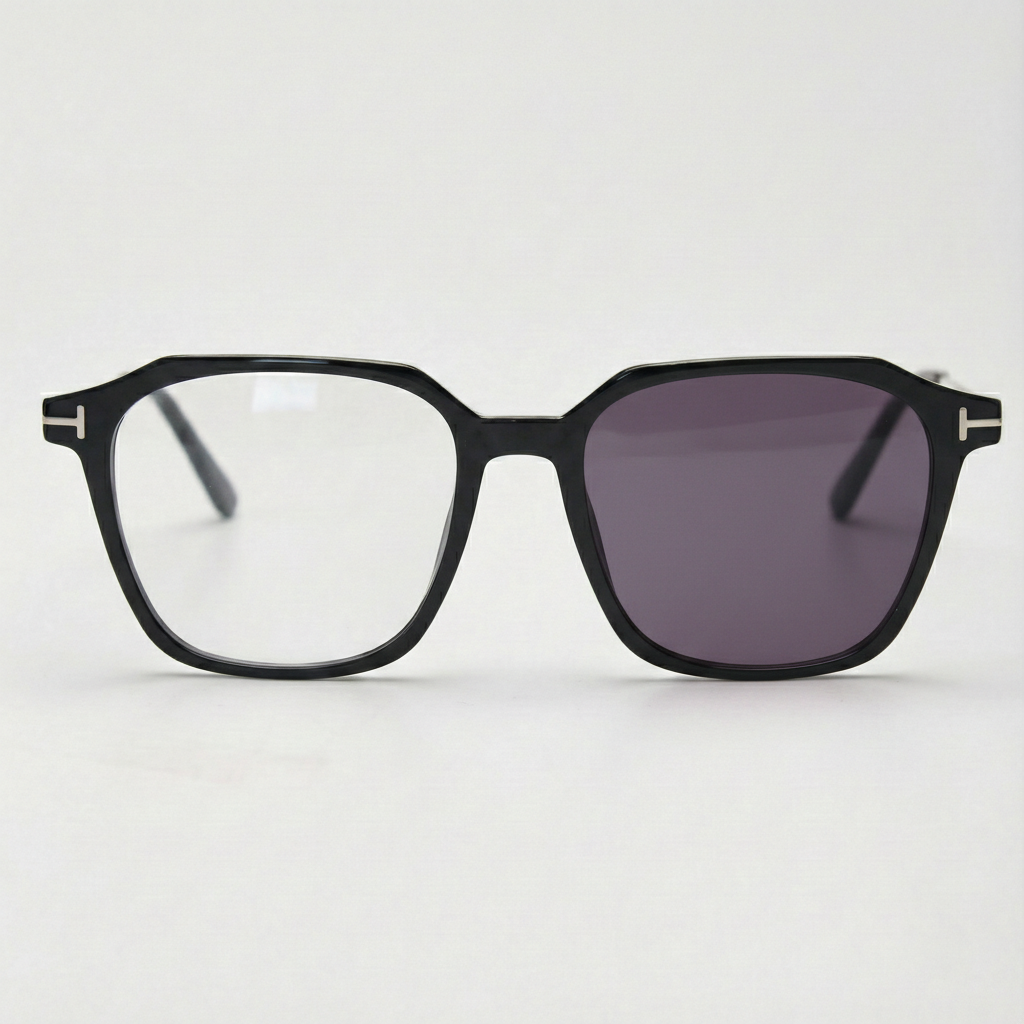 Elma Purple Photochromic Glasses - Black Rectangle TR90 – TXOME