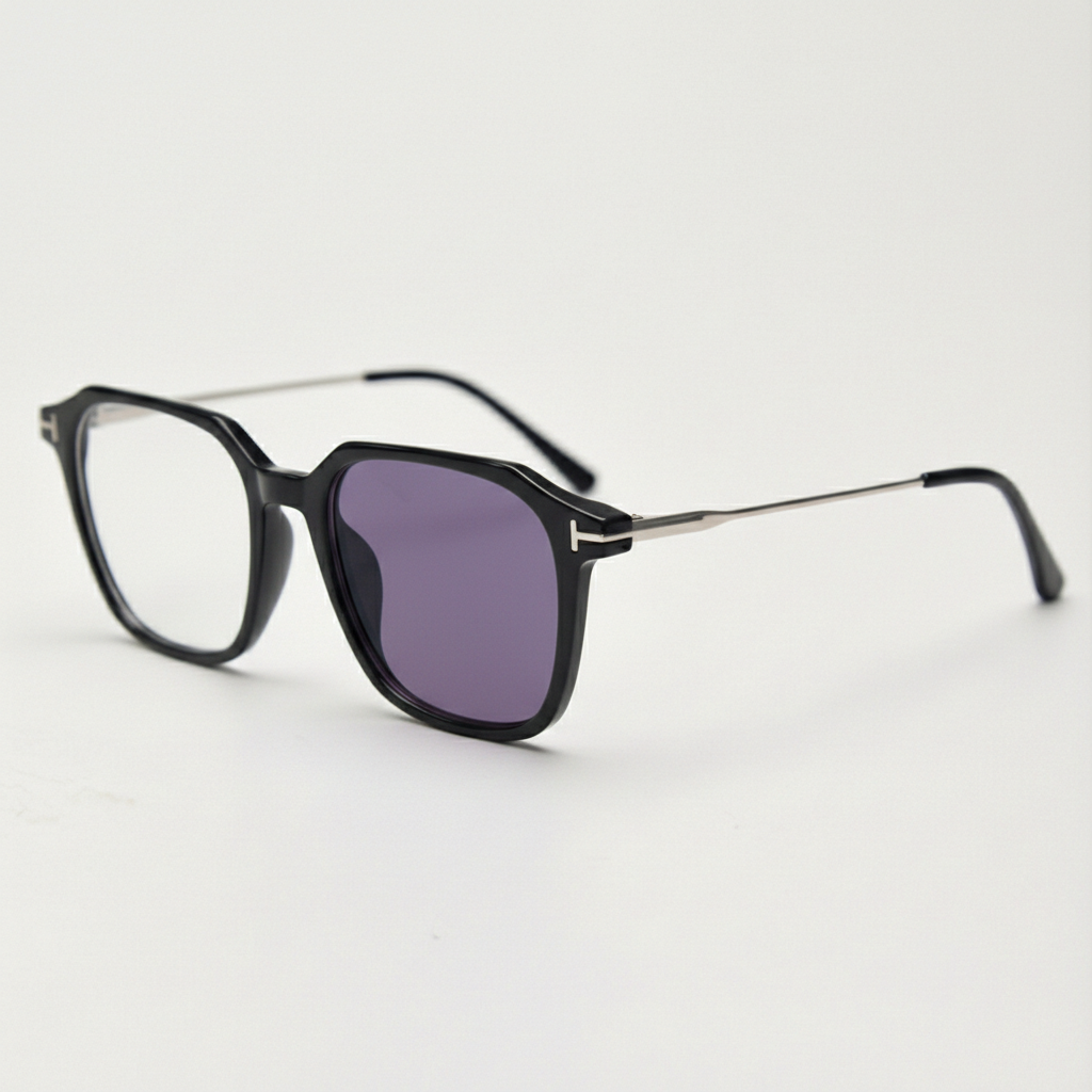 Elma Purple Photochromic Lens Glasses Side View