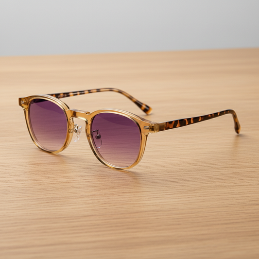 Gail Purple Gradient Lens Sunglasses Lifestyle Shot
