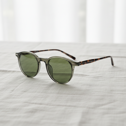 Ida Green Tinted Lens Sunglasses Lifestyle Shot