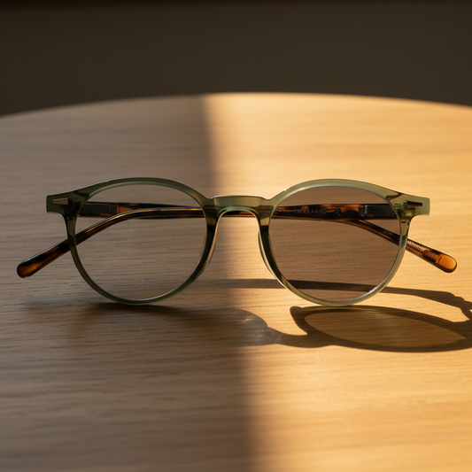 Ida Grey Photochromic Lens Glasses Lifestyle Shot