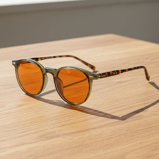 Ida Orange Tinted Lens Sunglasses Lifestyle Shot