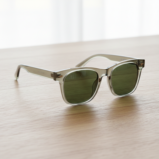 Julie Green Tinted Lens Sunglasses - Green Rectangle TR90 Frame - Lifestyle Shot