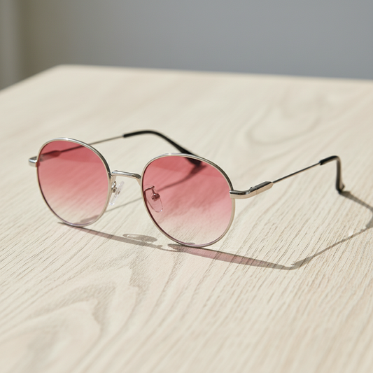 June Pink Gradient Lens Sunglasses Lifestyle Shot