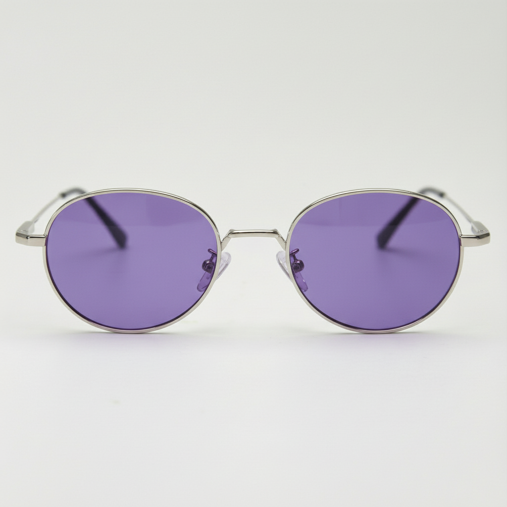 June Purple Tinted Lens Sunglasses Front View