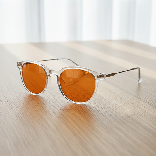 Lora Orange Tinted Lens Sunglasses Lifestyle Shot