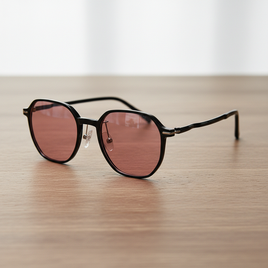 Nina Rose Tinted Lens Sunglasses - Black Square TR90 Frame FL-41 Glasses - Lifestyle Shot