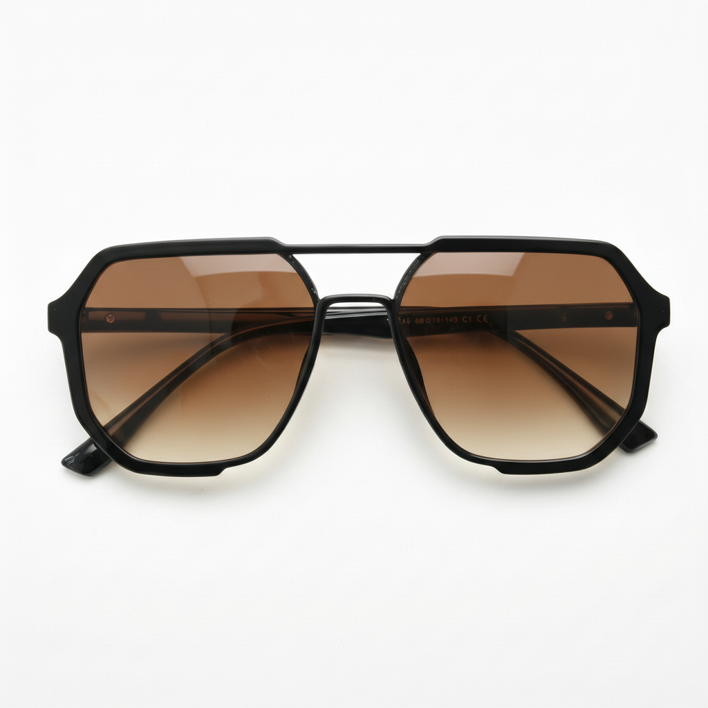 Poppy Brown Gradient Lens Sunglasses Front View