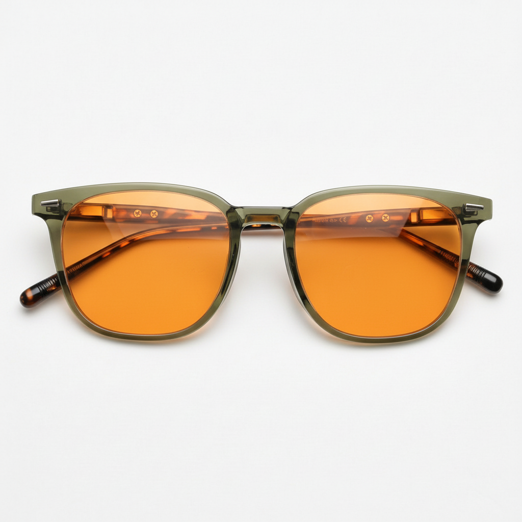 Sherry Orange Tinted Lens Sunglasses Front View