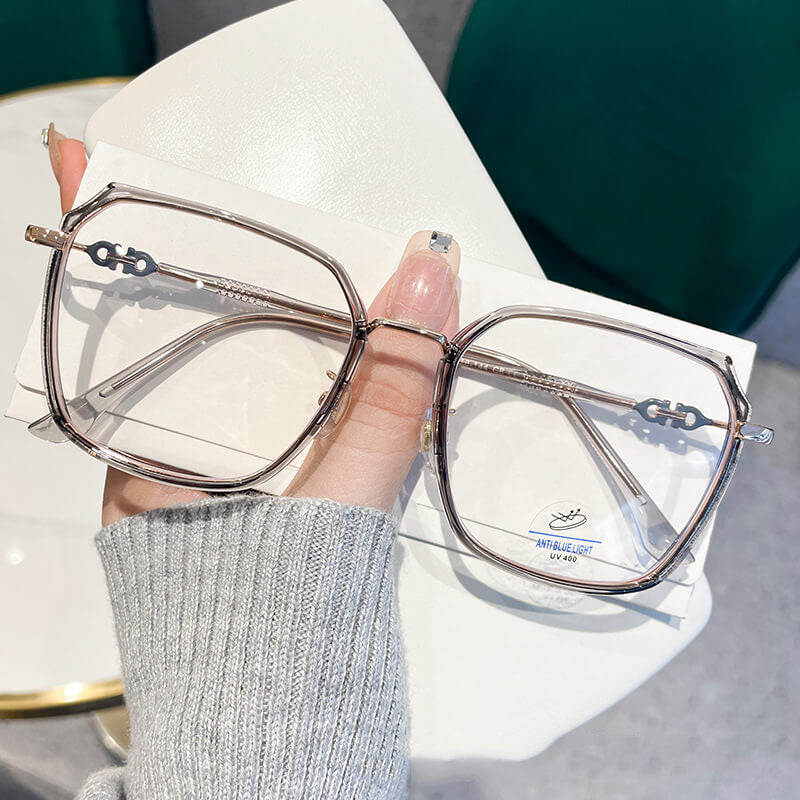 Lora Square Big Frame Glasses-TXOME
