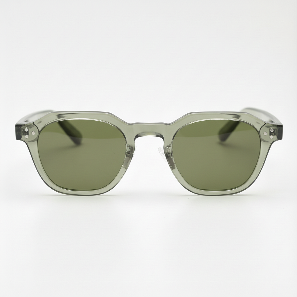 April Green Tinted Lens Sunglasses Front View