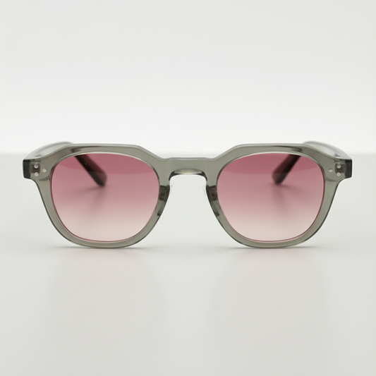 April Pink Gradient Lens Sunglasses Front View