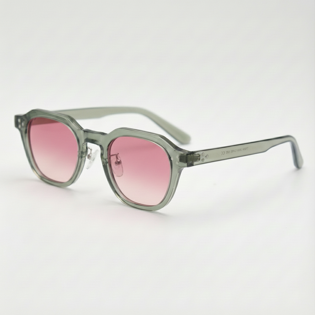 April Pink Gradient Lens Sunglasses Side View