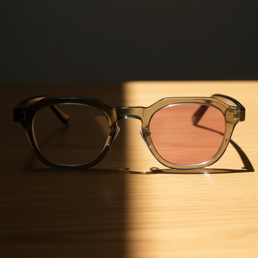 April Pink Photochromic Lens Glasses Lifestyle Shot