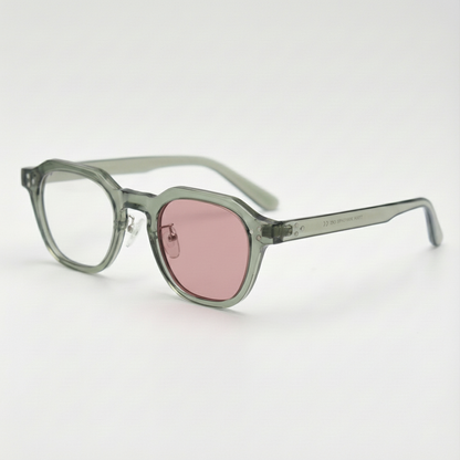 April Pink Photochromic Lens Glasses Side View