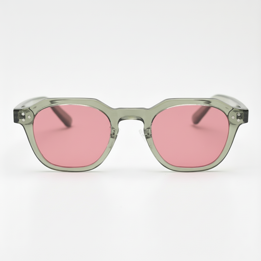 April Pink Tinted Lens Sunglasses Front View