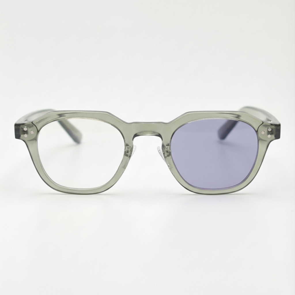 April Purple Photochromic Lens Glasses Front View