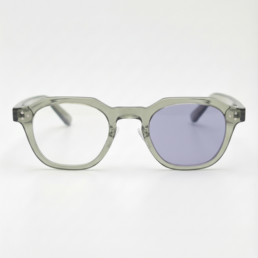 April Purple Photochromic Lens Glasses Front View