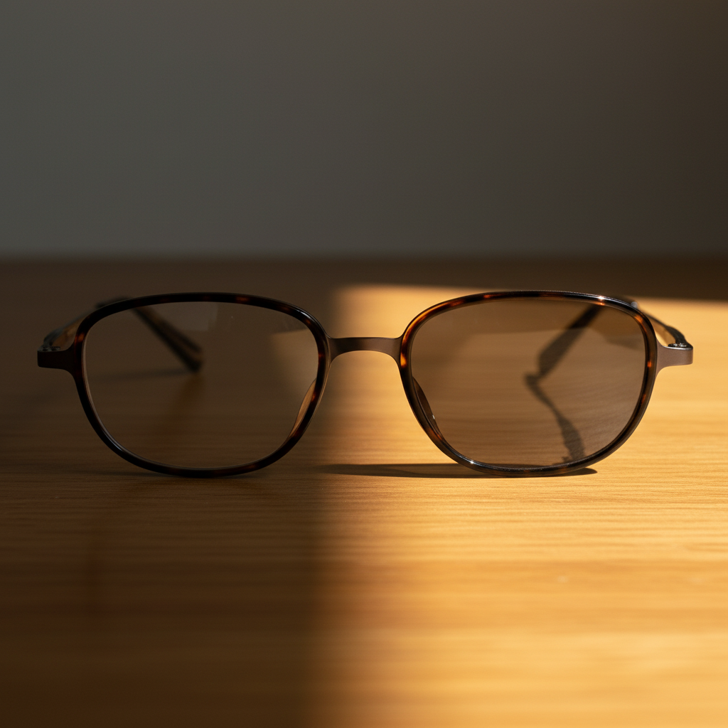 Dale Grey Photochromic Lens Glasses - Tortoise Oval TR90 Frame - Lifestyle Shot