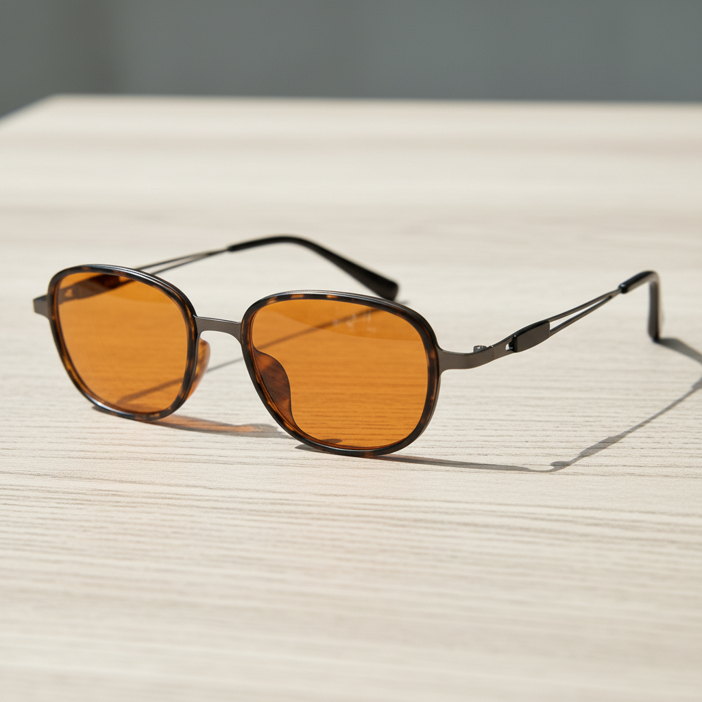Dale Orange Tinted Lens Sunglasses Lifestyle Shot