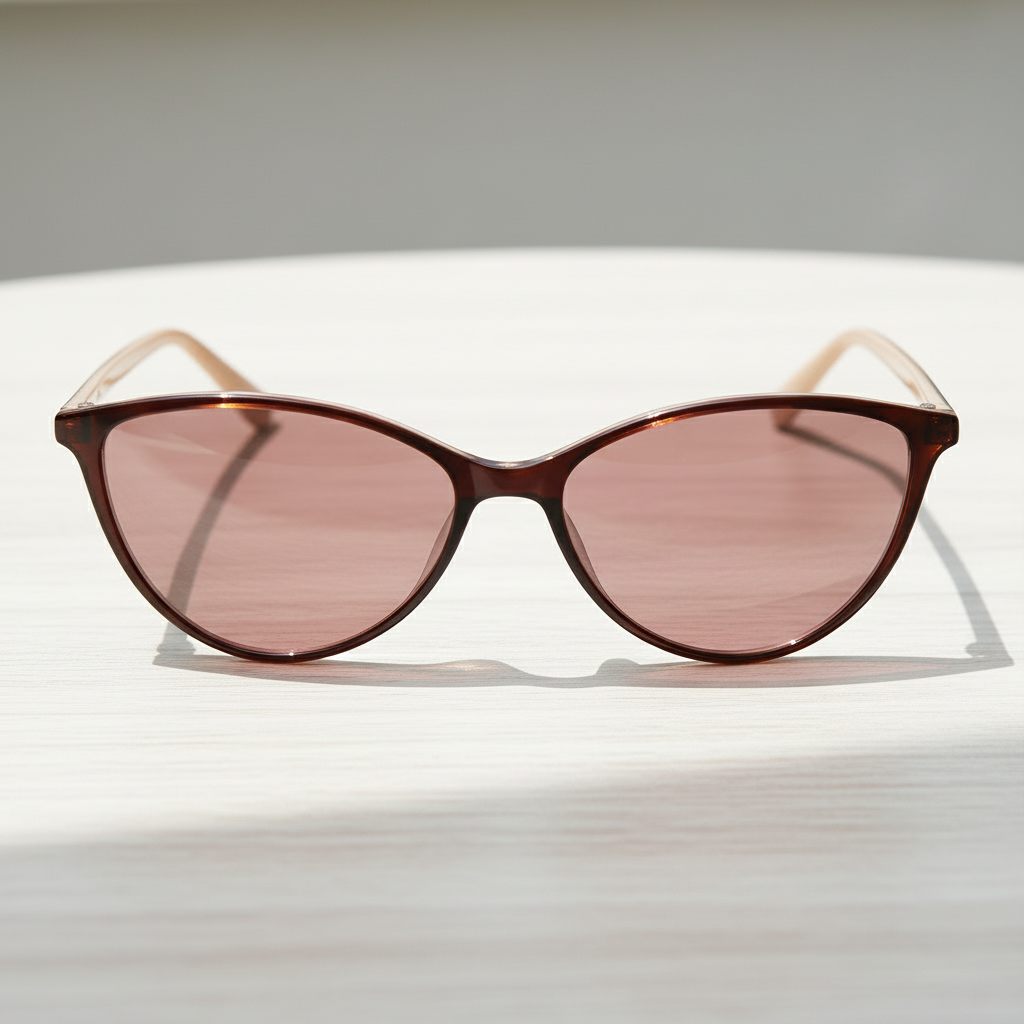Dawn Rose Tinted Lens Sunglasses - Red Cat-eye TR90 Frame FL-41 Glasses - Lifestyle Shot