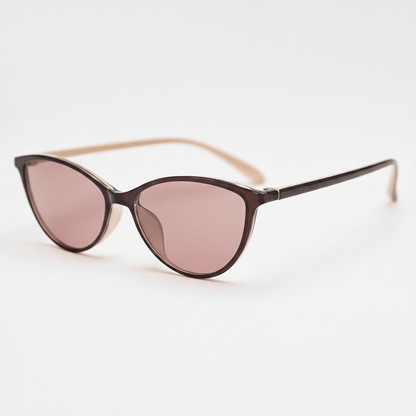 Dawn Rose Tinted Lens Sunglasses - Red Cat-eye TR90 Frame FL-41 Glasses - Side View