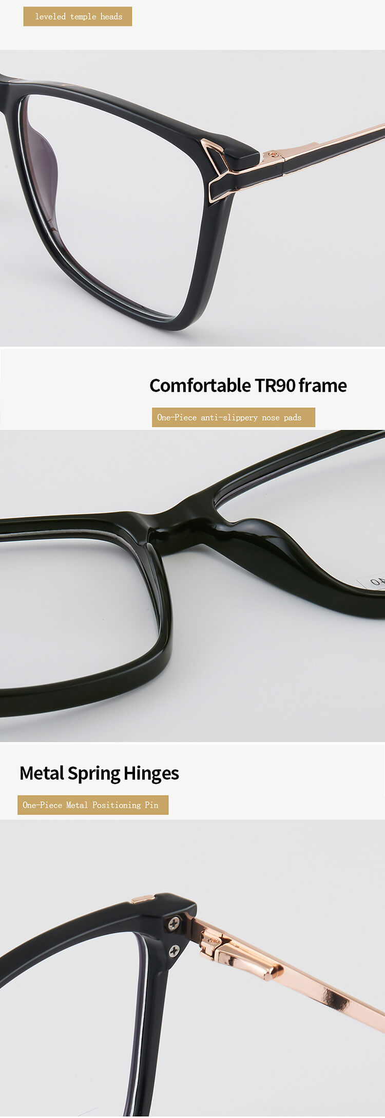 TXOME Cat Eye Square Clear Glasses