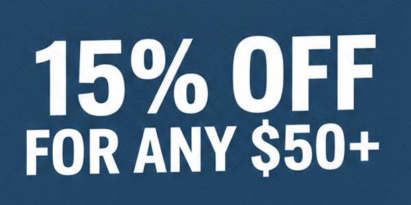 15% off for orders over $50
