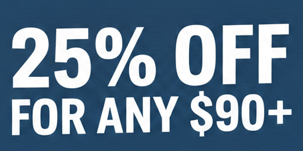 25% off for orders over $90