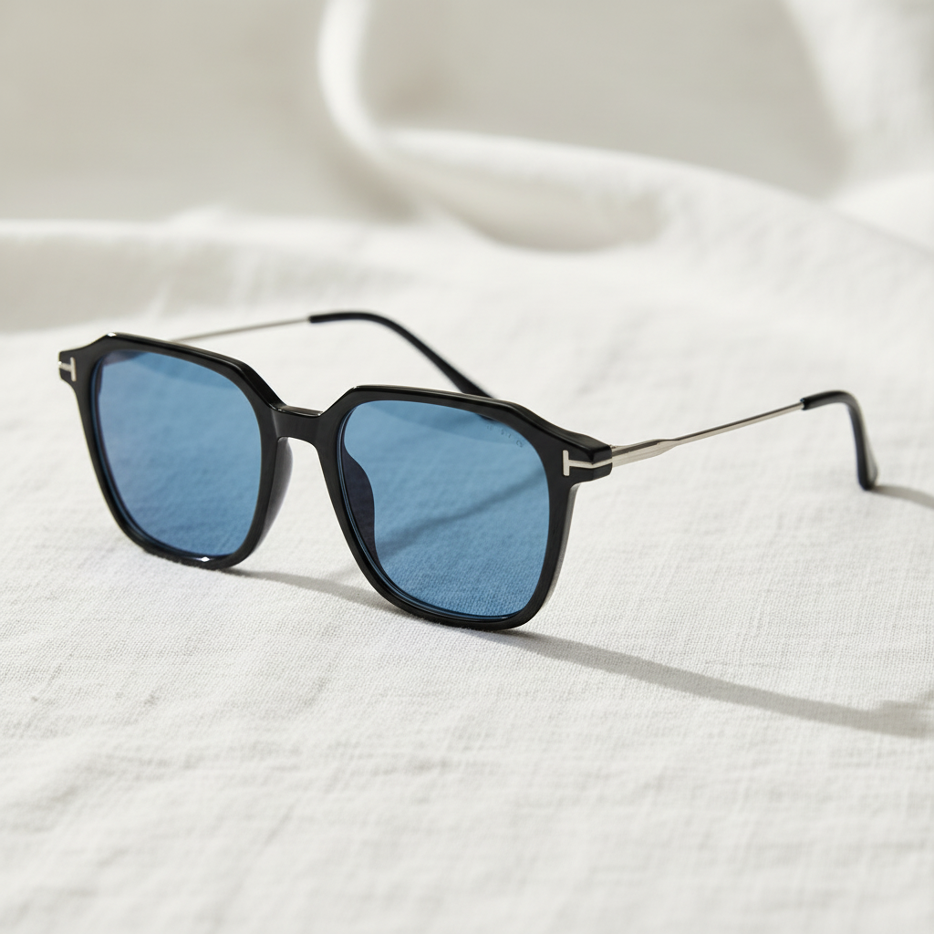 Elma Blue Tinted Lens Sunglasses Lifestyle Shot
