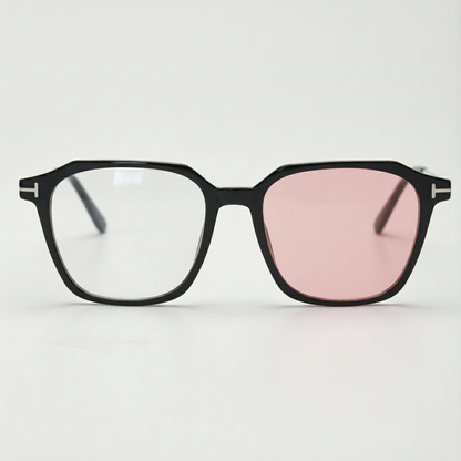 Elma Pink Photochromic Lens Glasses Front View