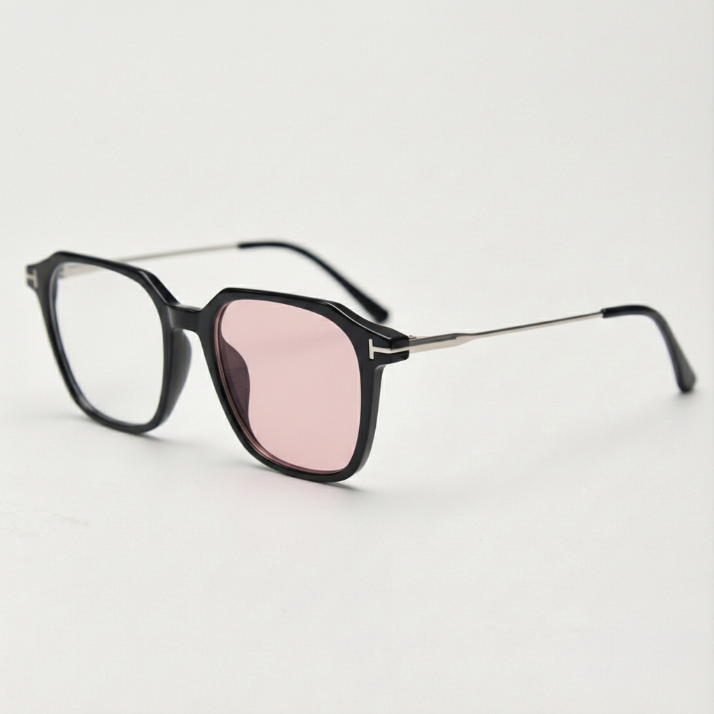 Elma Pink Photochromic Lens Glasses Side View