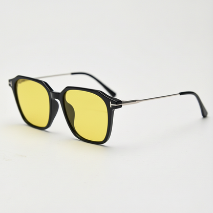 Elma Night Driving Glasses (Yellow Tint) - Black Rectangle TR90 Elma Night Driving Glasses (Yellow Tint) - Black Rectangle TR90