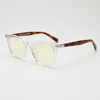 Faith Blue Light Lens Glasses - Clear Rectangle TR90 Frame - Side View