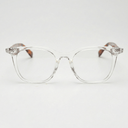 Faith Clear Lens Glasses - Clear Rectangle TR90 Frame - Front View