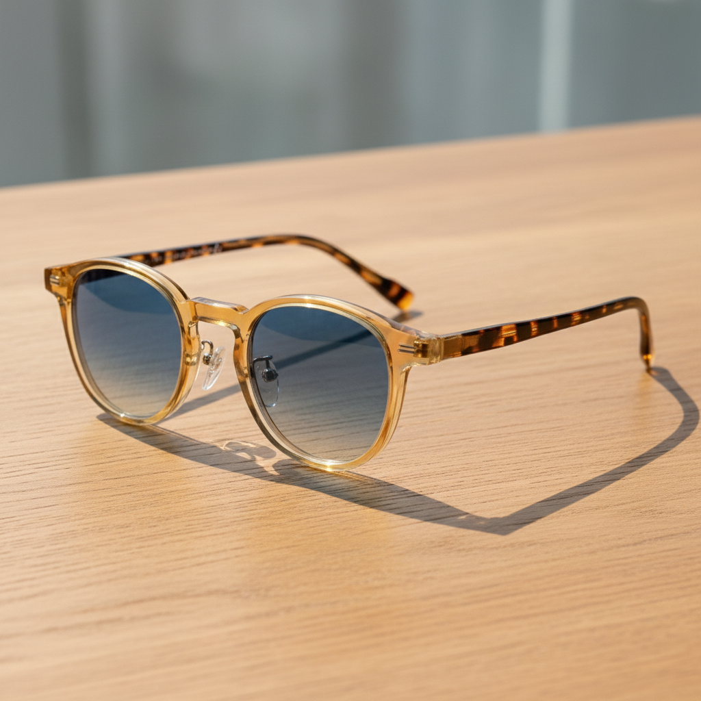 Gail Blue Gradient Lens Sunglasses Lifestyle Shot