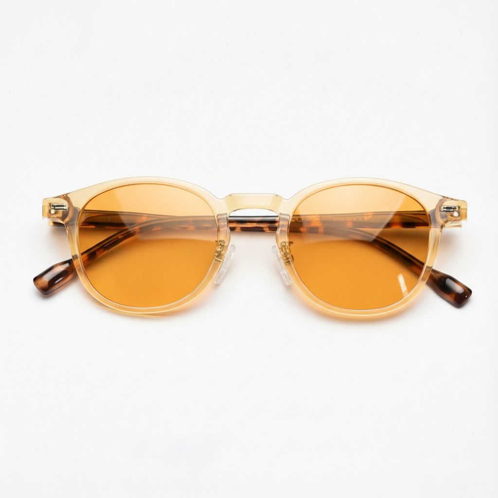 Gail Orange Tinted Lens Sunglasses Front View