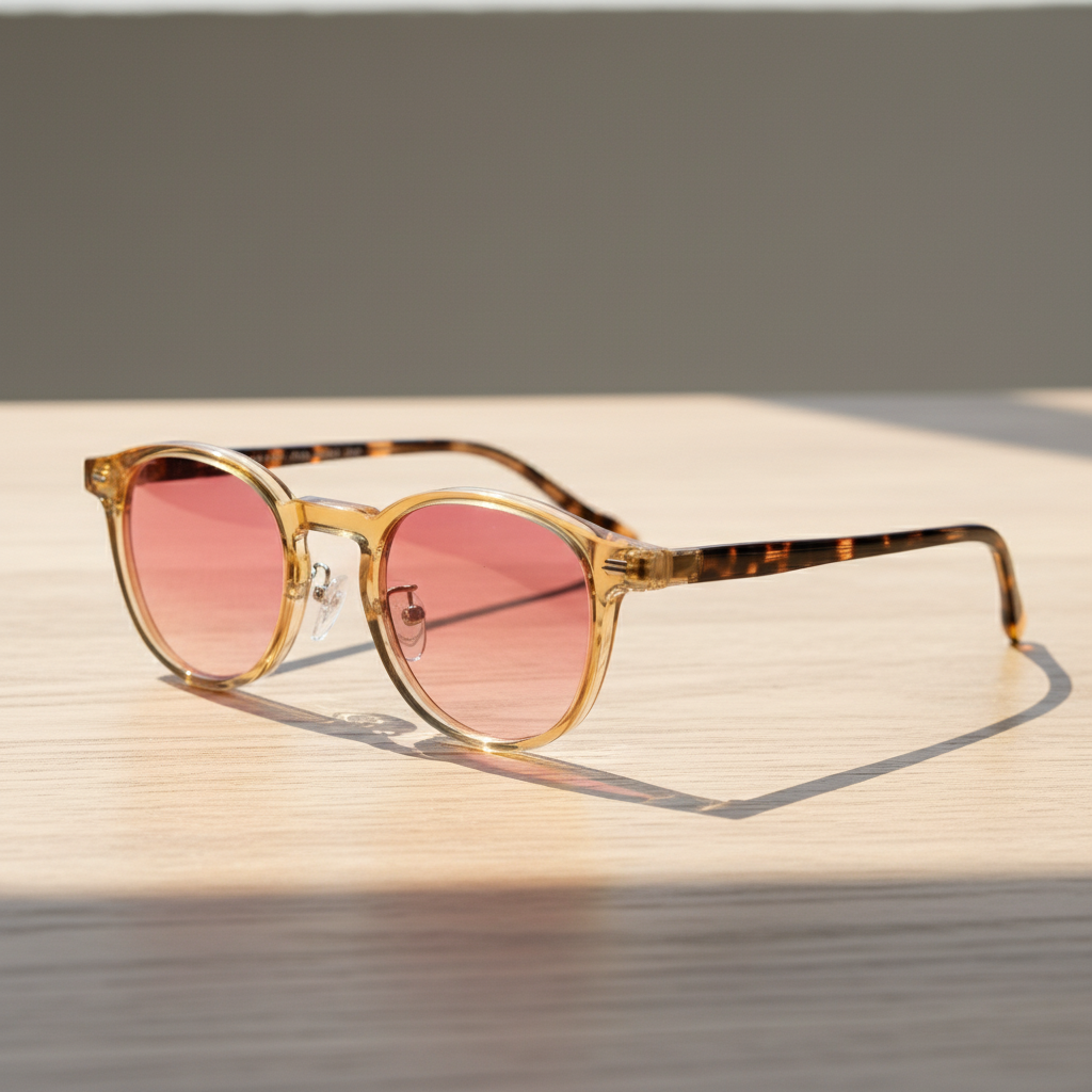 Gail Pink Gradient Lens Sunglasses Lifestyle Shot