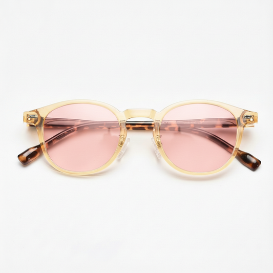 Gail Pink Tinted Lens Sunglasses Front View