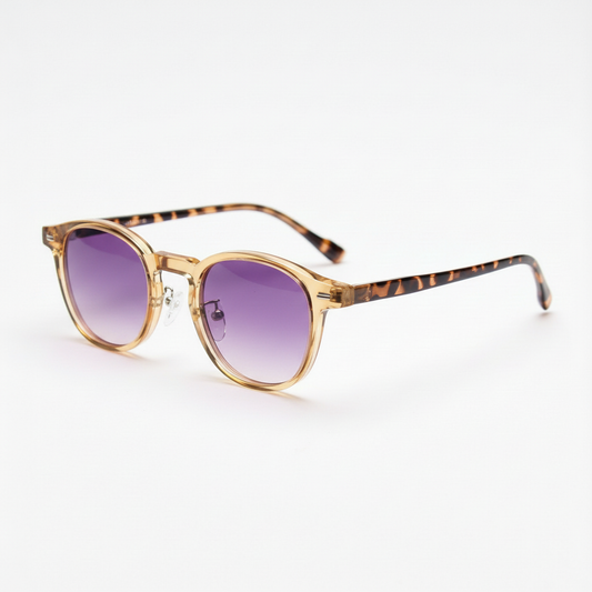Gail Purple Gradient Lens Sunglasses Side View