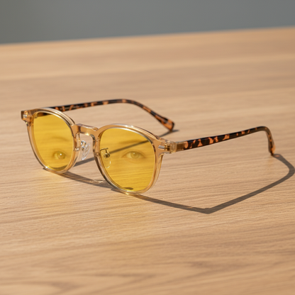 Gail Yellow Tinted Lens Sunglasses Lifestyle Shot