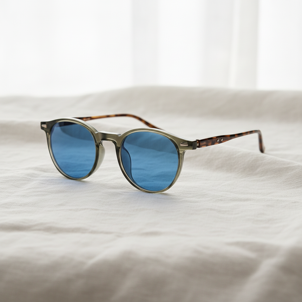 Ida Blue Tinted Lens Sunglasses Lifestyle Shot