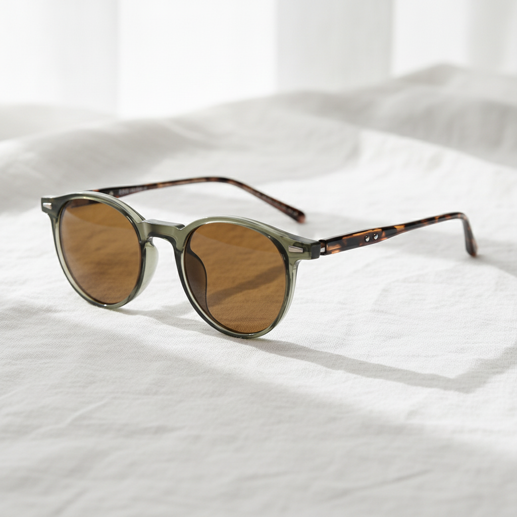 Ida Brown Tinted Lens Sunglasses Lifestyle Shot