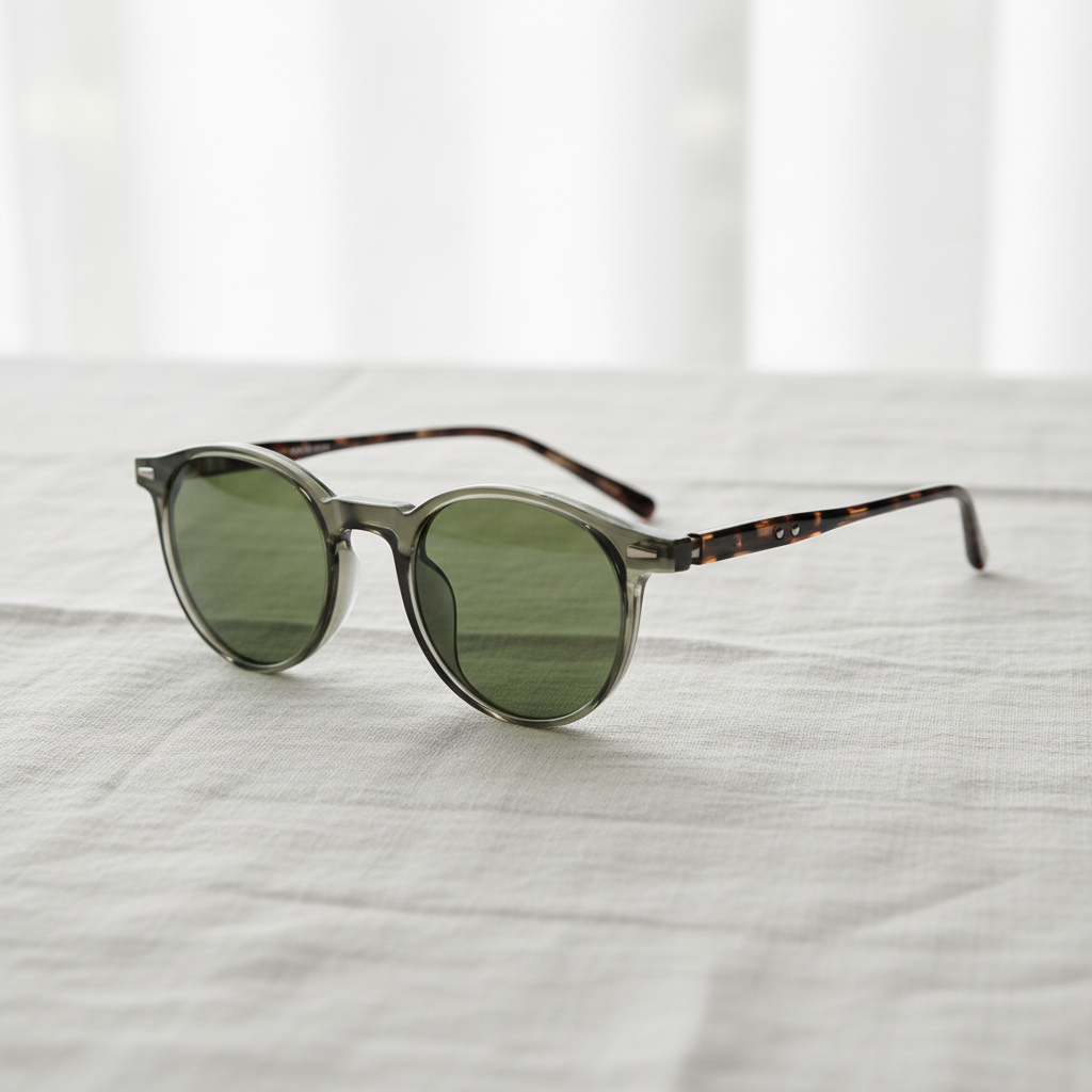 Ida Green Tinted Lens Sunglasses Lifestyle Shot