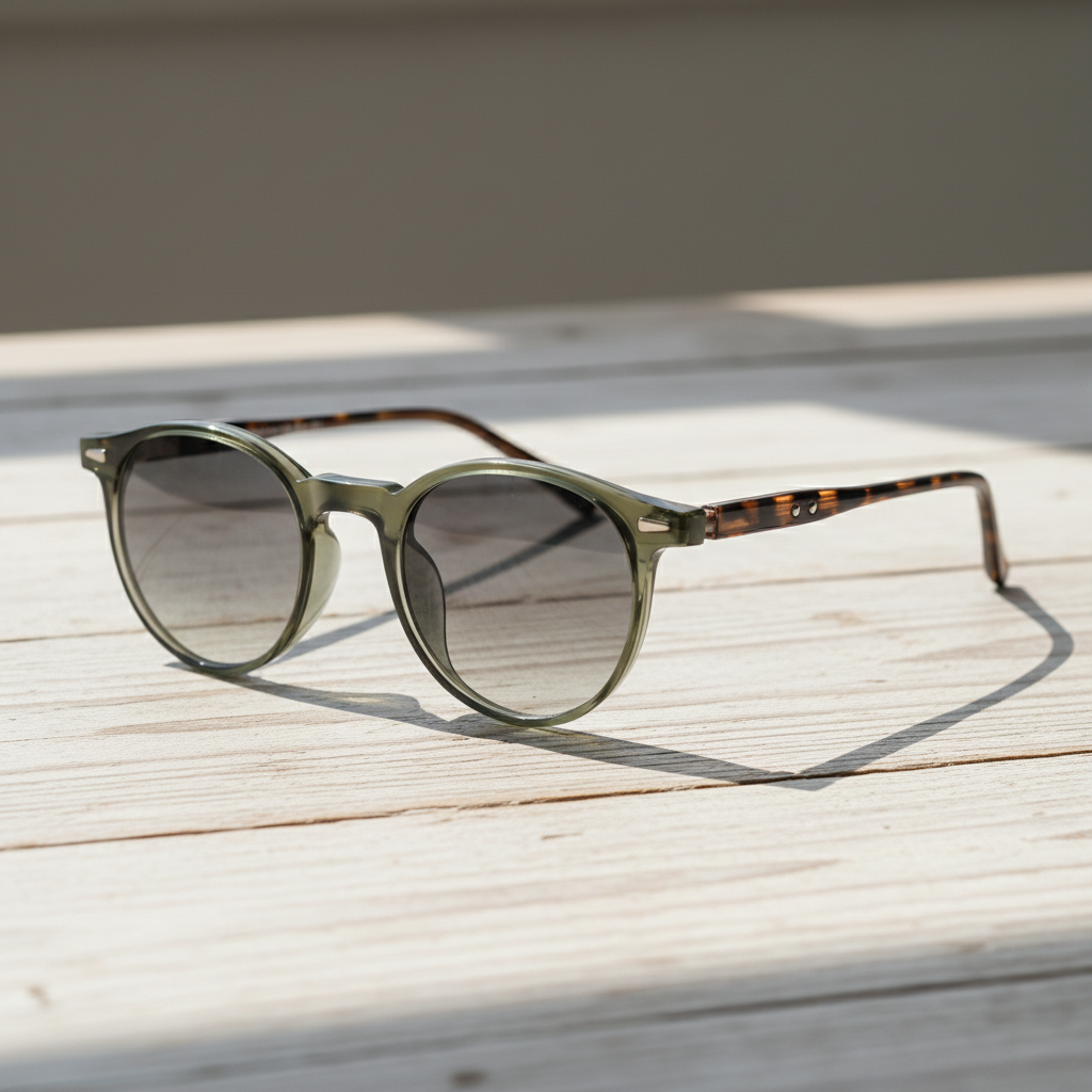 Ida Grey Gradient Lens Sunglasses Lifestyle Shot
