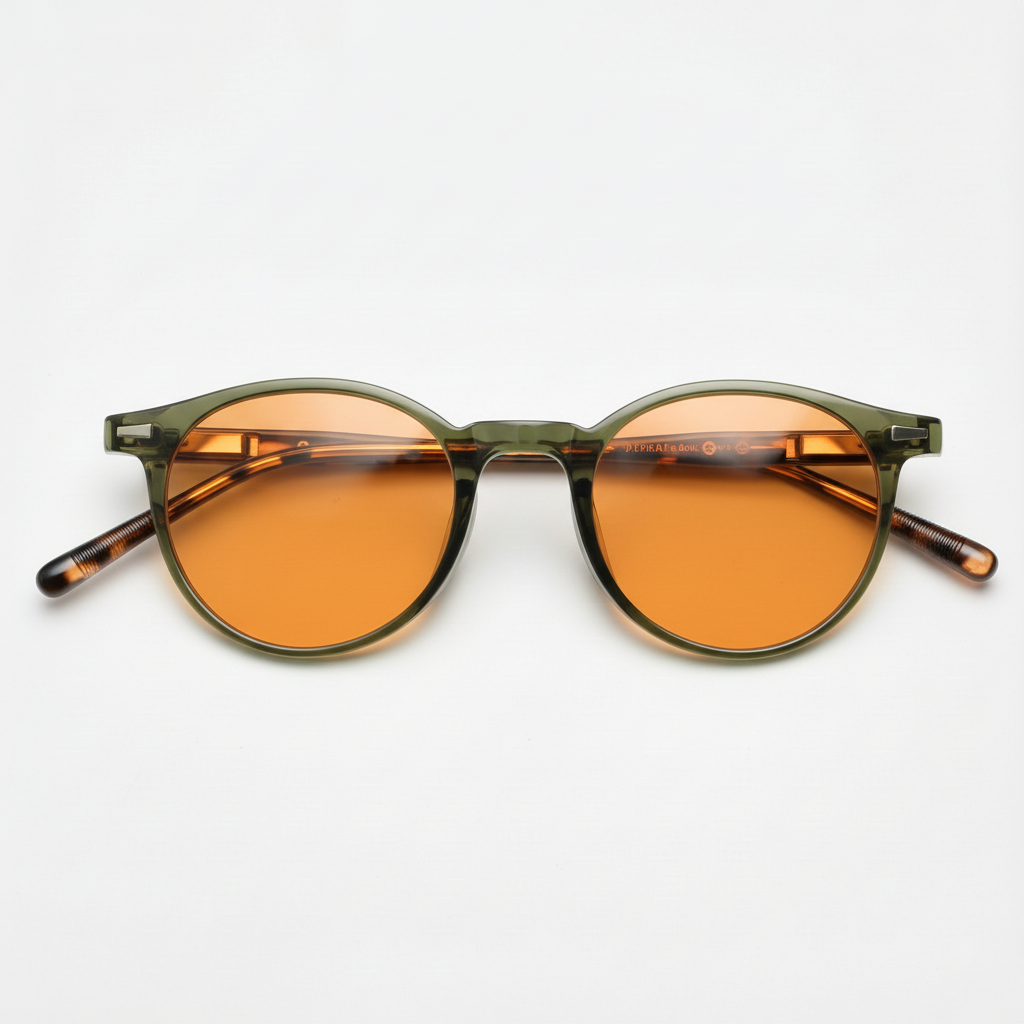 Ida Orange Tinted Lens Sunglasses Front View
